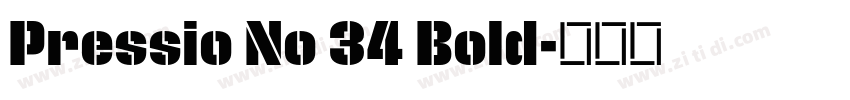 Pressio No 34 Bold字体转换